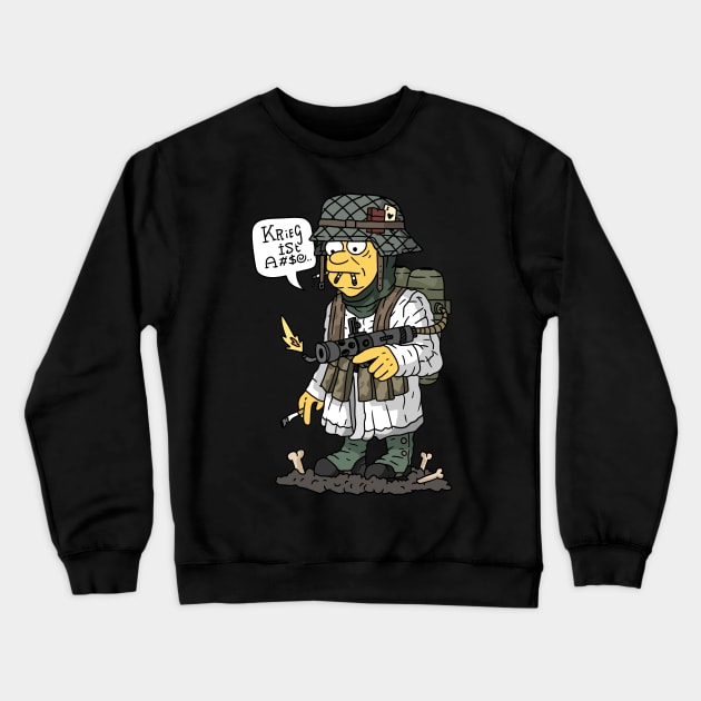 war is hell.. german flamethrower. Crewneck Sweatshirt by JJadx